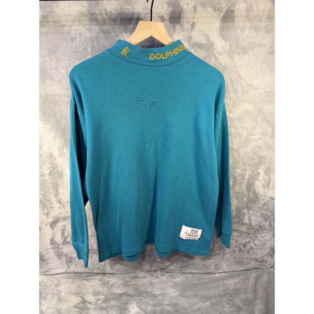 NFL Dolphins Turtleneck, Long-Sleeve Shirt - Mens Medium
